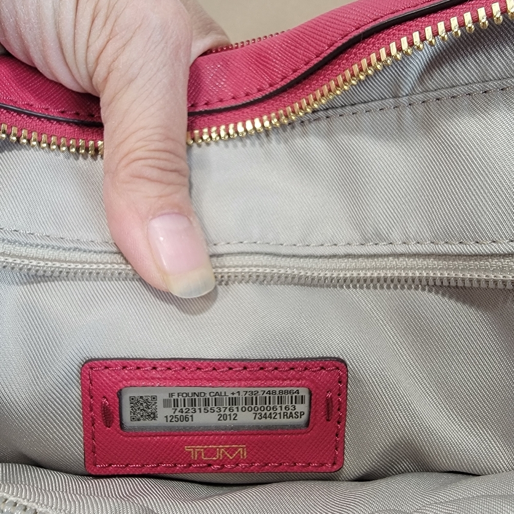 TUMI Varek Park Tote – Raspberry - Full Leather Laptop/Work Bag Style 734421RASP - Picture 8 of 16